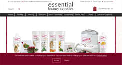 Desktop Screenshot of essentialbeautysupplies.co.uk